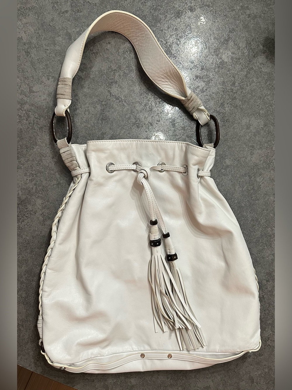 Vintage Juicy Couture White Leather Purse